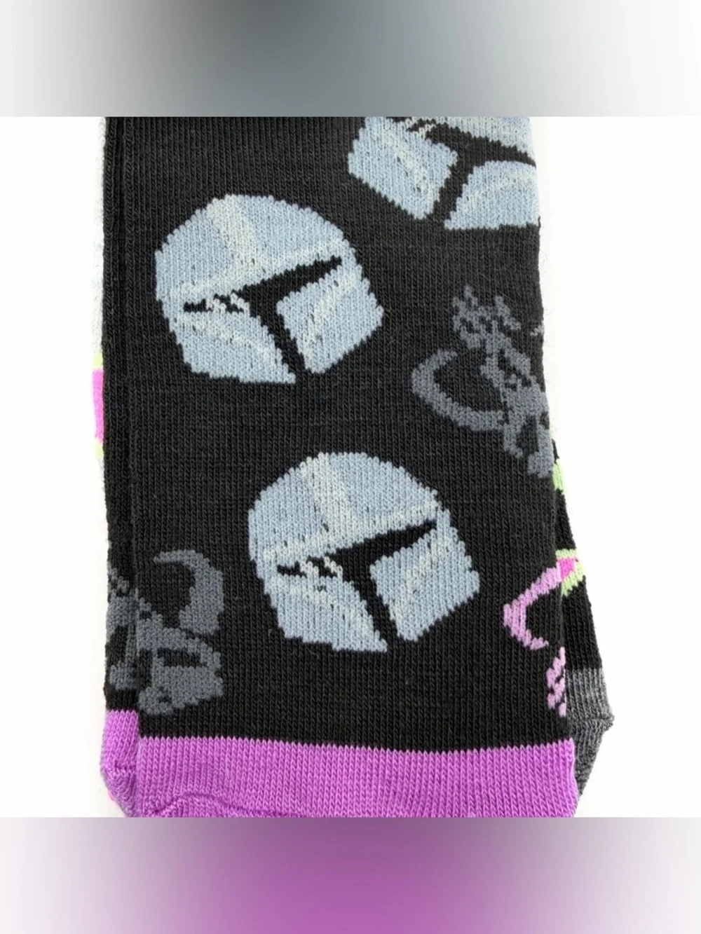 Disney Star Wars Women’s No Show Socks The Mandalorian Grogu Pink Purple